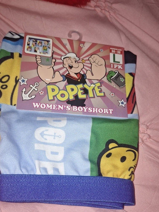 Popeye Other - Popeye Women’s Boyshort Panty - Multicolor (Large)